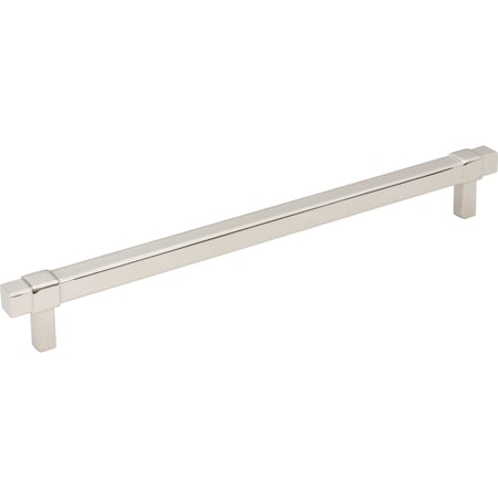 Jeffrey Alexander 224 mm Center-to-Center Polished Nickel Square Zane Cabinet Pull 293-224NI